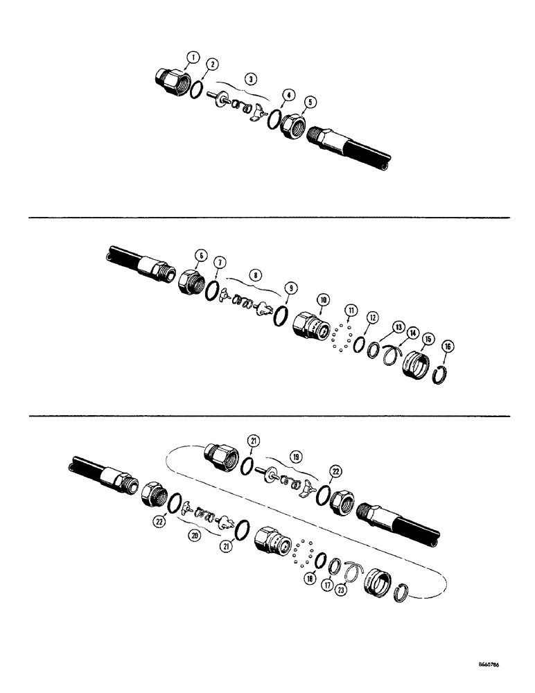 Схема запчастей Case 33 - (156) - HYDRAULIC COUPLINGS, D31617 HYDRAULIC COUPLING 