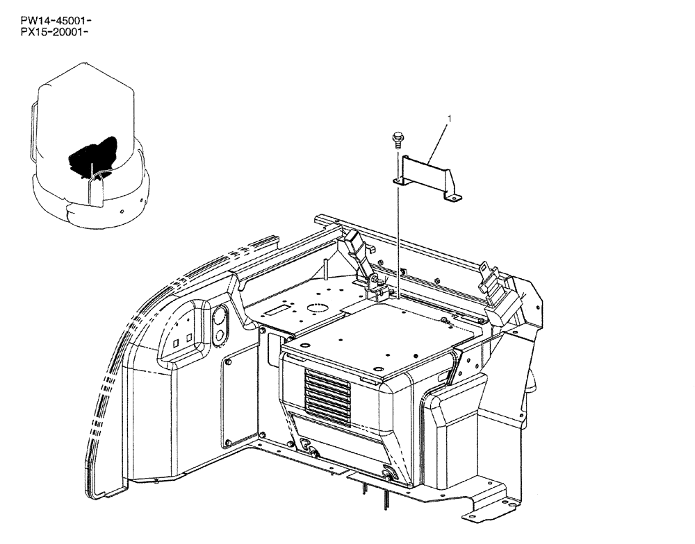 Схема запчастей Case CX36B - (05-020) - STOPPER ASSY (COOLER) OPTIONAL PARTS