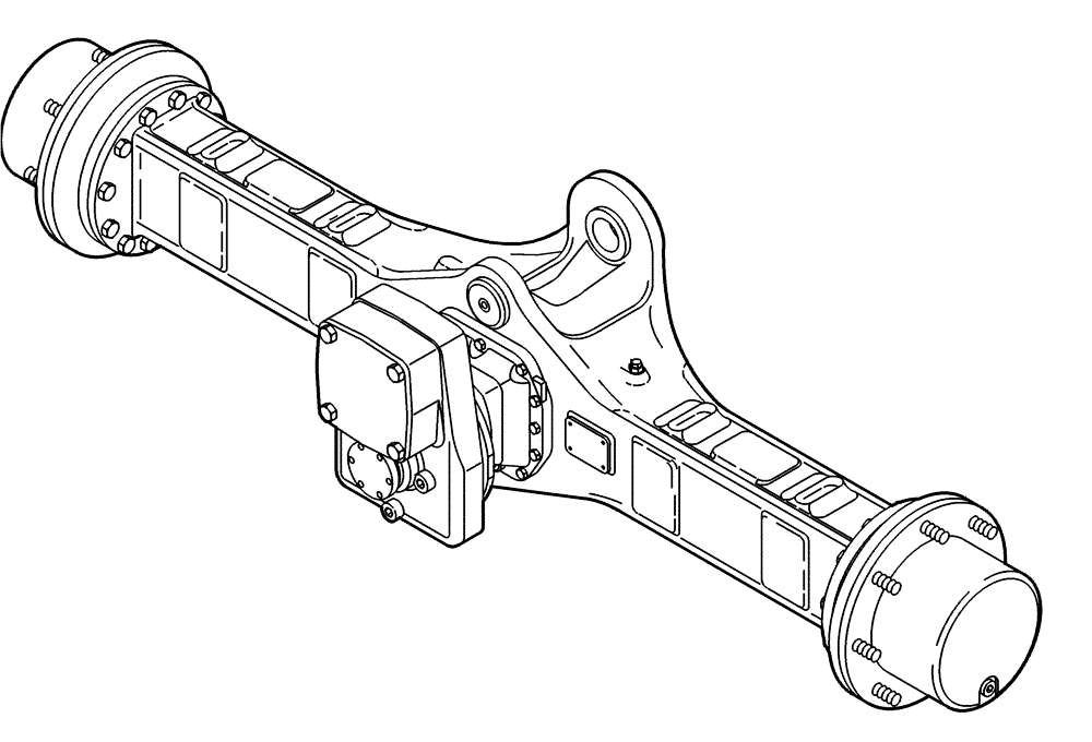 Схема запчастей Case 321E - (02.021[2988859000]) - SWING AXLE STANDARD (27) - REAR AXLE SYSTEM