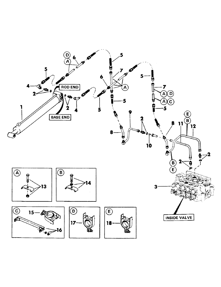 Схема запчастей Case 35EC - (103) - CROWD CYLINDER HYDRAULICS FOR "E" BOOM (07) - HYDRAULIC SYSTEM