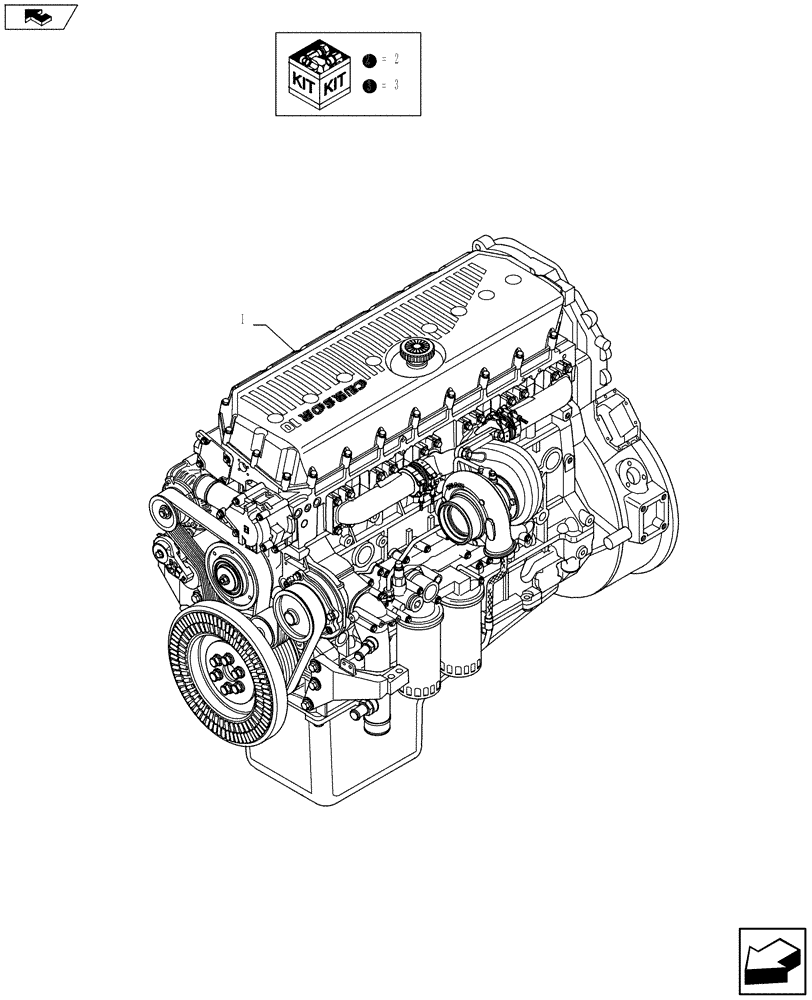 Схема запчастей Case F3AE0684S E913 - (10.001.01) - ENGINE (5801464760) (10) - ENGINE