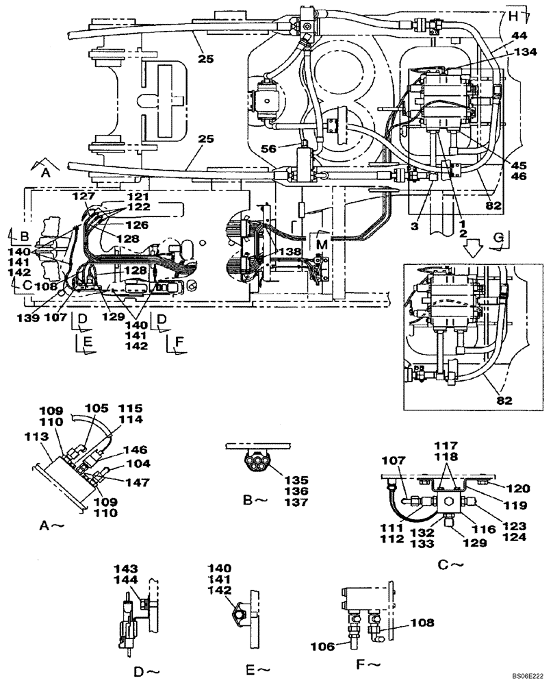 Схема запчастей Case CX800 - (08-43B) - HYDRAULICS - DOUBLE ACTING CIRCUIT (08) - HYDRAULICS