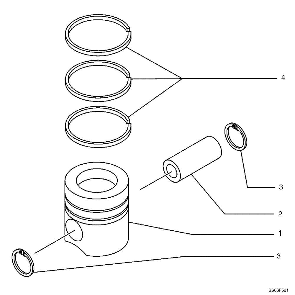 Схема запчастей Case 1150K - (02-35) - PISTONS (02) - ENGINE