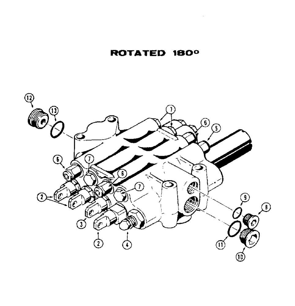 Схема запчастей Case 450 - (278[1]) - D45476 EQUIPMENT CONTROL VALVE (4 SPOOL) (07) - HYDRAULIC SYSTEM