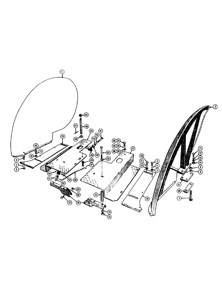 Схема запчастей Case 320B - (122) - FLOOR PLATES AND FENDERS 