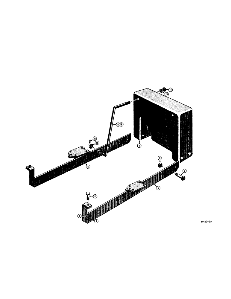 Схема запчастей Case 42 - (12[A]) - 1400 POUND COUNTERWEIGHT 