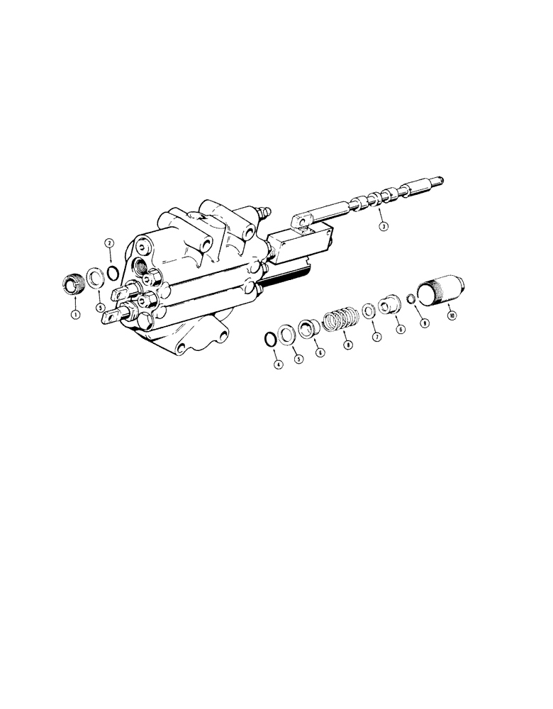 Схема запчастей Case 680G - (264) - LOADER CONTROL VALVE, CLAM SPOOL (08) - HYDRAULICS