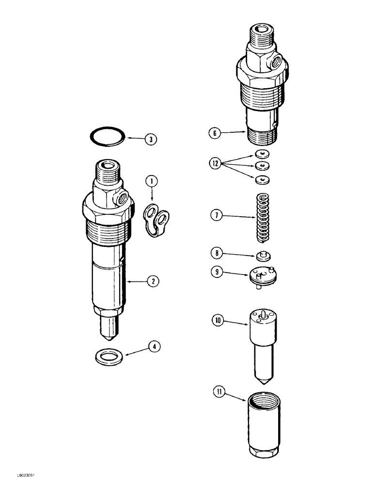 Схема запчастей Case 586E - (3-12) - FUEL INJECTION NOZZLE, PRIOR TO P.I.N. JJG0251722, 4-390 ENGINE (03) - FUEL SYSTEM