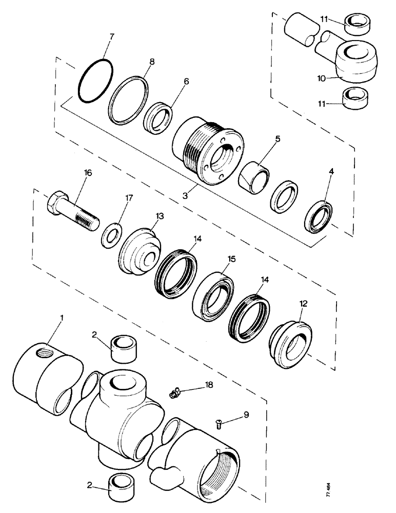 Схема запчастей Case 850 - (L03-1) - RIPPER CYLINDER - 4 IN DIA X 11 IN STROKE (07) - HYDRAULIC SYSTEM