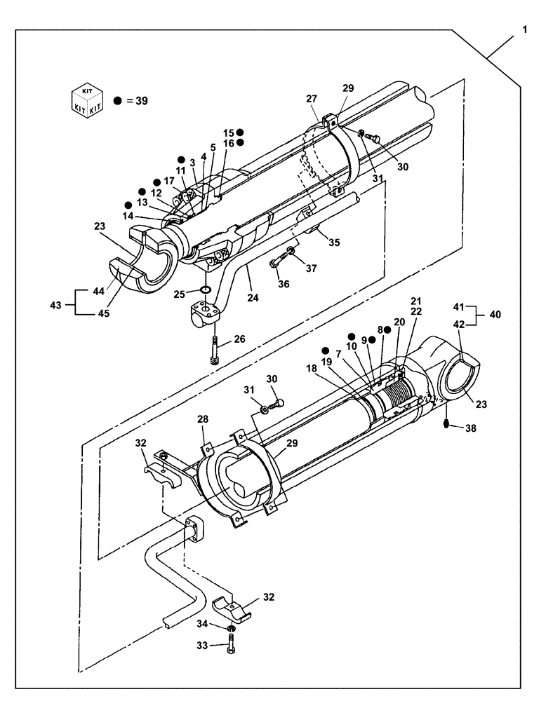 Схема запчастей Case CX470C - (08-301-01[01]) - BOOM CYLINDER - LEFT - WITH SAFETY VALVE (07) - HYDRAULIC SYSTEM