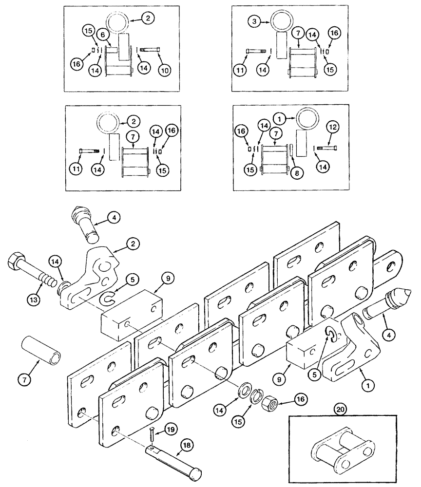 Схема запчастей Case TF300B - (09-20) - CHAINS CARBIDE CUTTERS (09) - CHASSIS/ATTACHMENTS