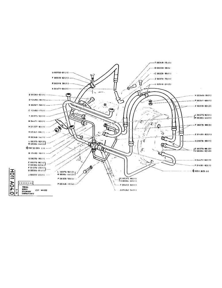 Схема запчастей Case GCK120 - (071) - WINCH 