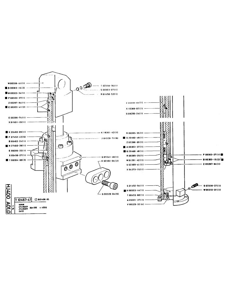 Схема запчастей Case LC80 - (189) - CYLINDER 