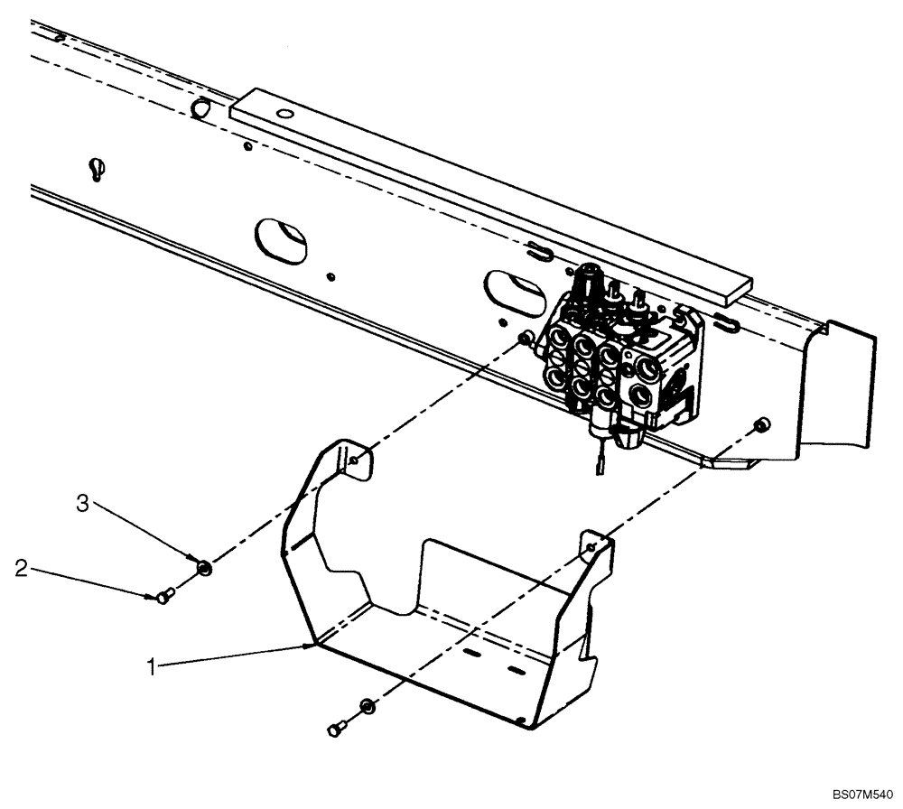 Схема запчастей Case 580M - (09-09) - GUARD - VALVE, LOADER (09) - CHASSIS/ATTACHMENTS