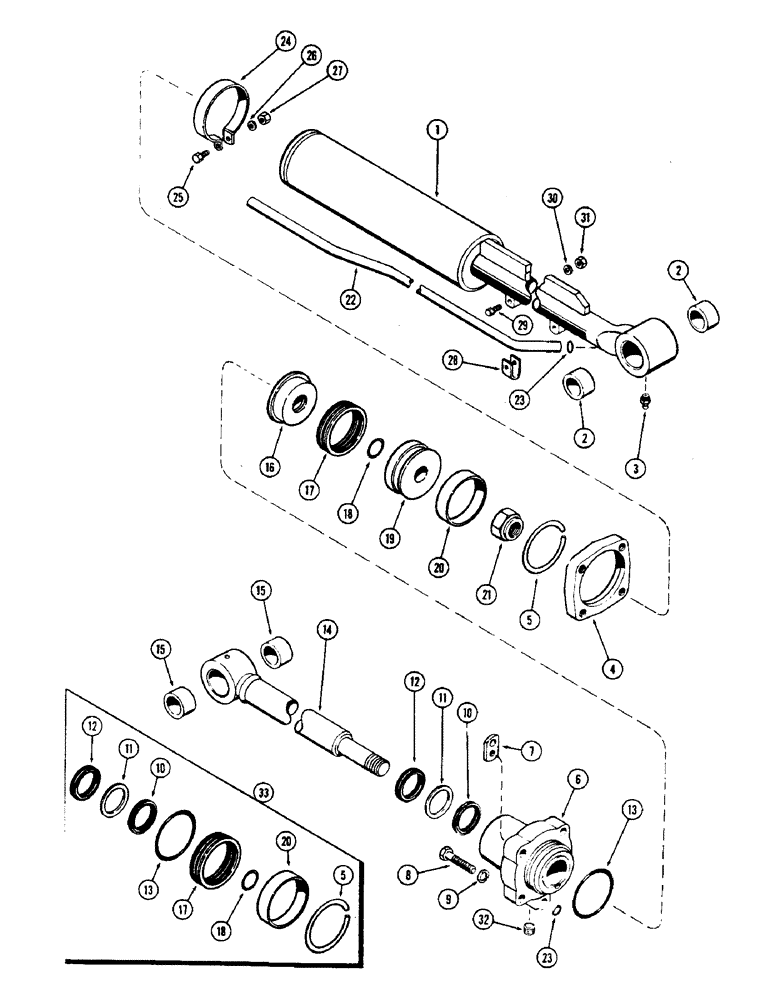 Схема запчастей Case 500 - (118) - A17888 AND A17889 TILT CYLINDER (07) - HYDRAULIC SYSTEM