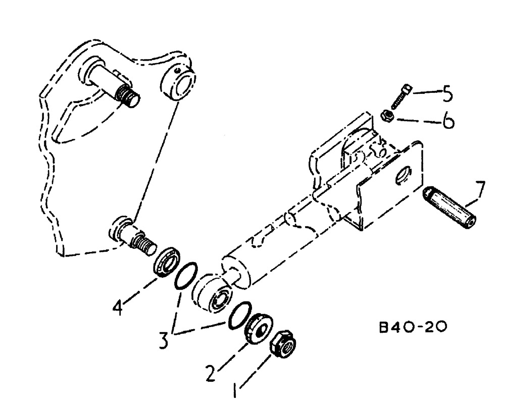 Схема запчастей Case 500 - (10-010) - BOOM CYLINDER SPACERS AND No Description