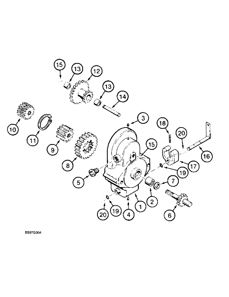 Схема запчастей Case TF300 - (6-46) - REDUCTION ASSEMBLY - GEAR (06) - POWER TRAIN