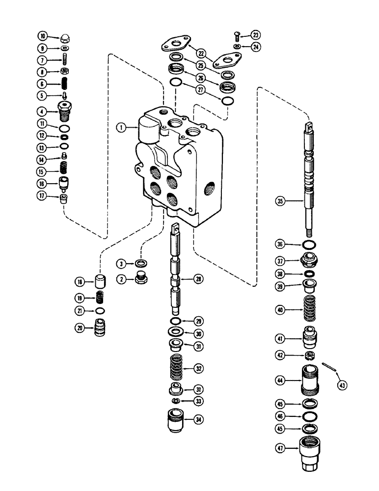 Схема запчастей Case W5A - (168) - A15870 VALVE (08) - HYDRAULICS