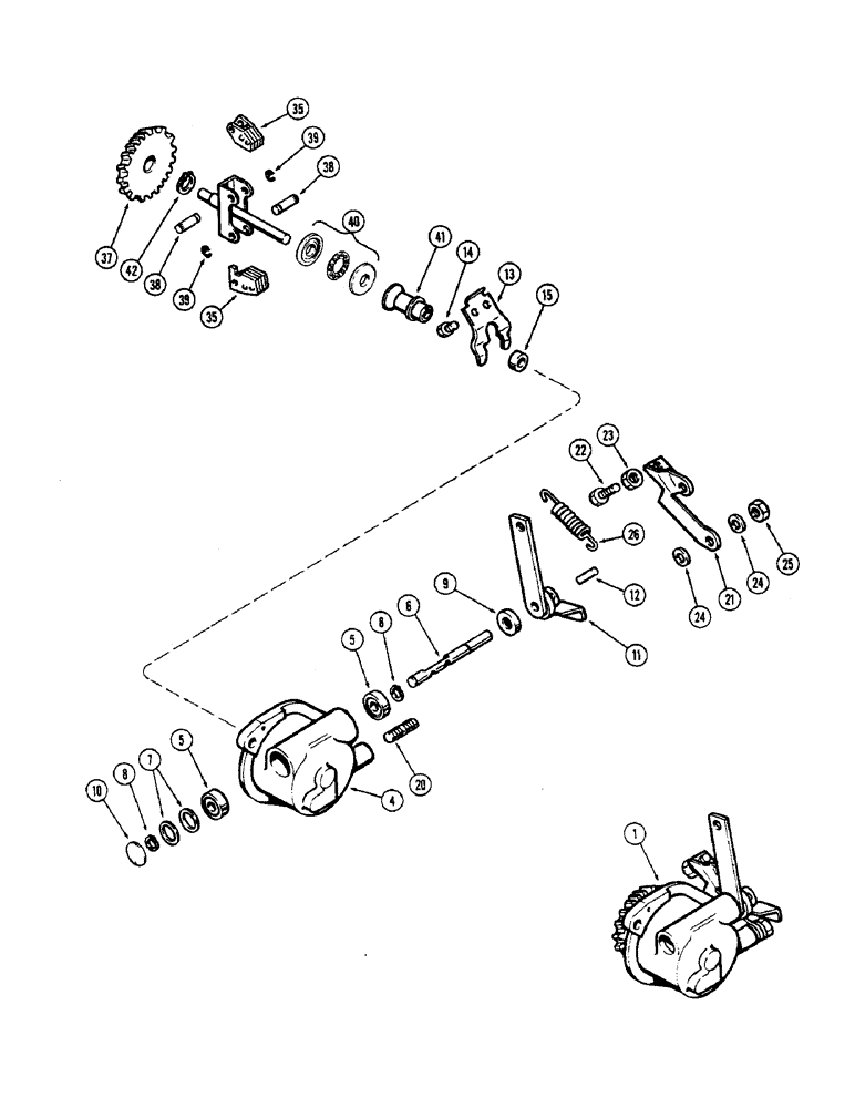 Схема запчастей Case W7E - (052) - GOVERNOR, (301B) SPARK IGNITION ENGINE (02) - ENGINE