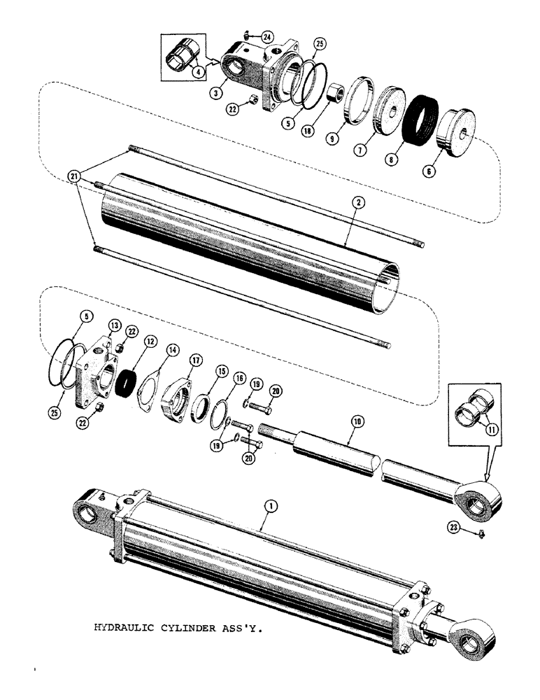 Схема запчастей Case 1000C - (308) - HYDRAULIC CYLINDER ASSEMBLY (07) - HYDRAULIC SYSTEM