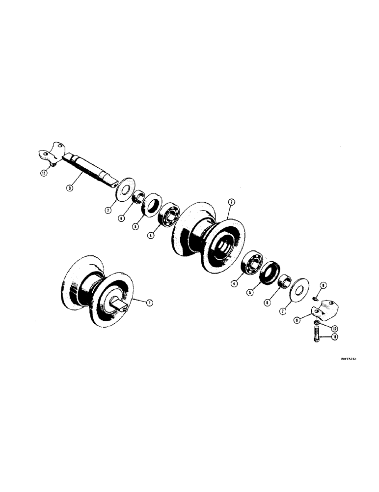 Схема запчастей Case 310D - (064) - TRACK ROLLER (04) - UNDERCARRIAGE