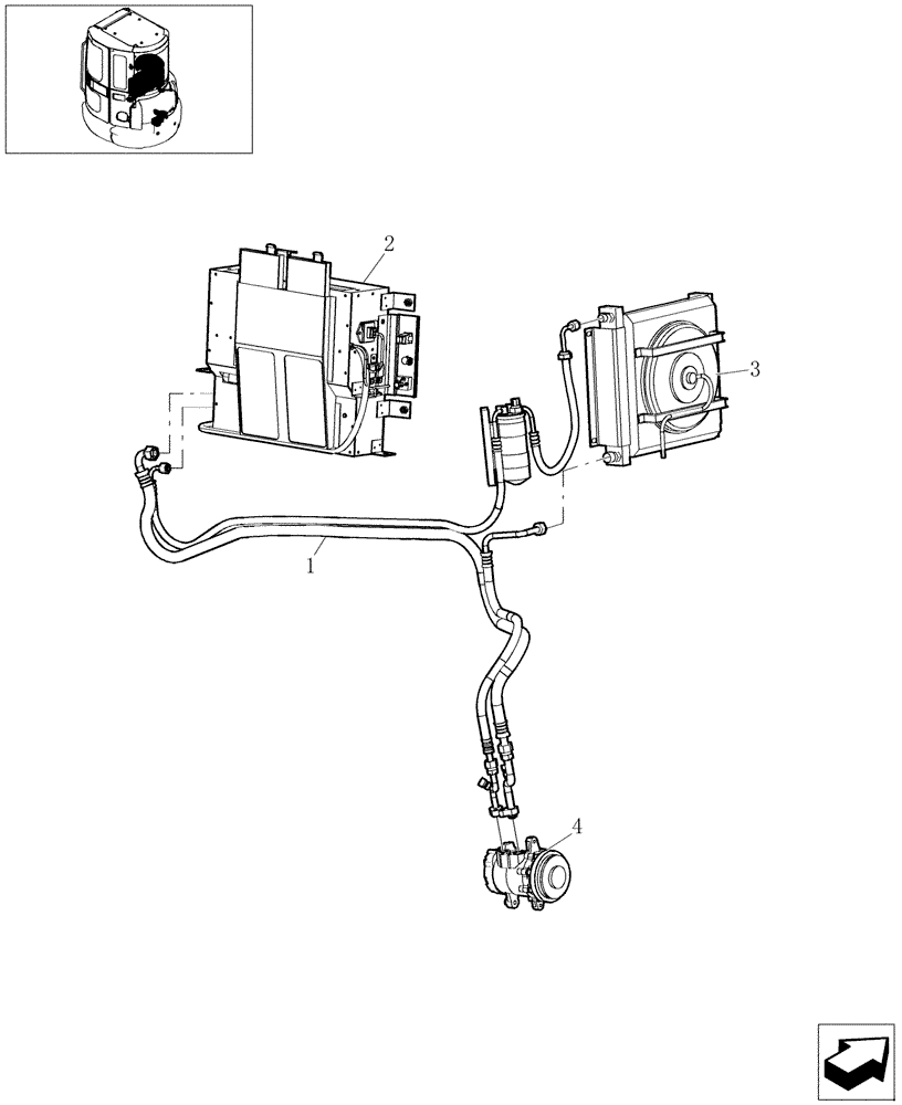 Схема запчастей Case CX31B - (5.0604[20]) - COOLER ASSY (HEATER&COOLER, CAB) - 747939020 (50) - CAB CLIMATE CONTROL