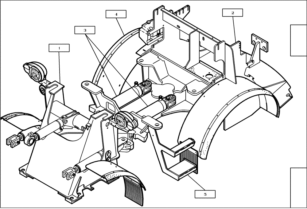 Схема запчастей Case 221D - (01.100[2988520001]) - FRAME BASIC MACHINE WITH MOUNT. PARTS (39) - FRAMES AND BALLASTING