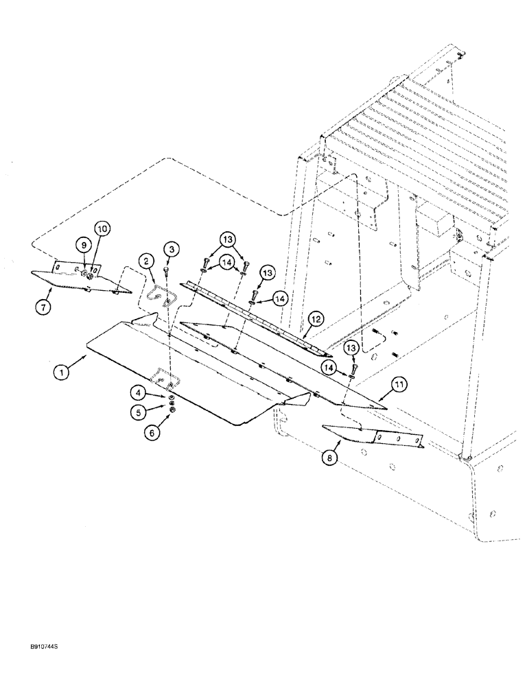 Схема запчастей Case 921 - (9-026) - BATTERY COMPARTMENT COVERS (09) - CHASSIS/ATTACHMENTS