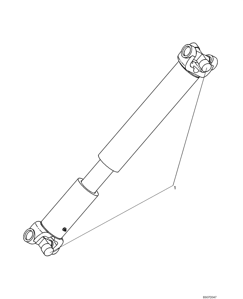 Схема запчастей Case 621E - (06-64) - DRIVE SHAFT, CENTER (06) - POWER TRAIN