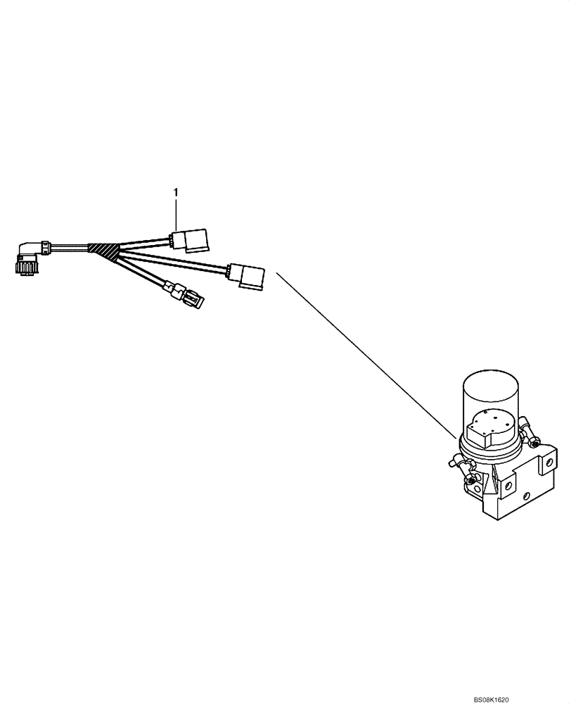 Схема запчастей Case 330B - (67A00002033[001]) - HARNESS, AUTO GREASING (P.I.N. HHD0330BN7PG57000 AND AFTER) (84162019) (13) - Electrical System / Decals