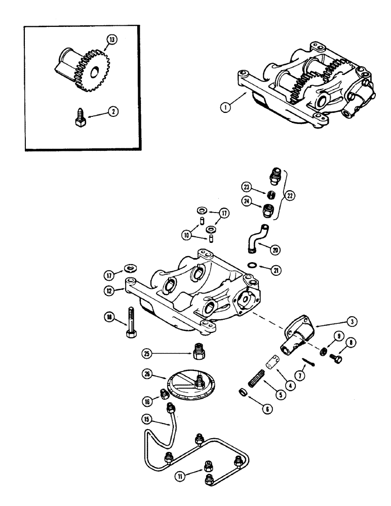 Схема запчастей Case 400C - (034) - BALANCER AND OIL PUMP, (336B) DIESEL ENGINE (02) - ENGINE