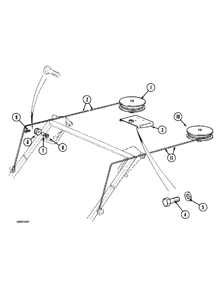 Схема запчастей Case 170C - (9-104) - WINDSHIELD OPENING PARTS (09) - CHASSIS