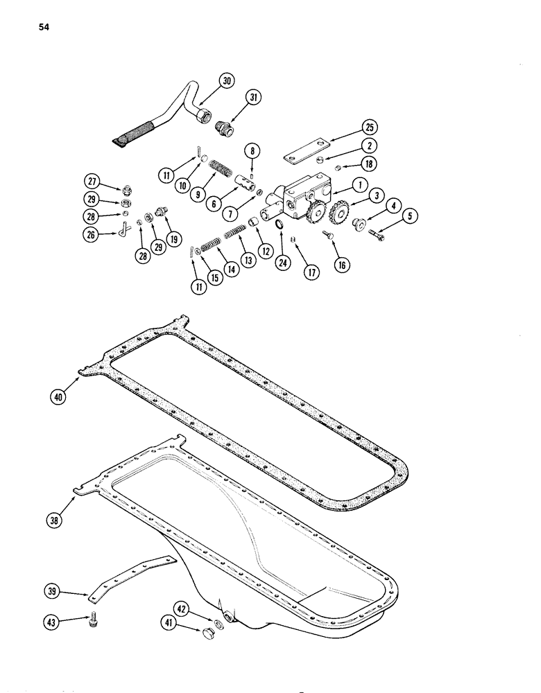 Схема запчастей Case 1280B - (054) - OIL PUMP, 504BDT DIESEL ENGINE (02) - ENGINE