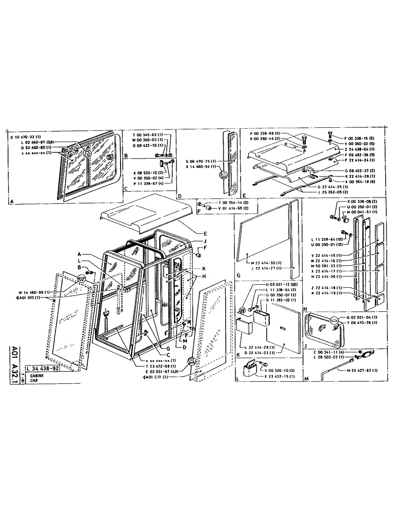 Схема запчастей Case 220 - (002) - CAB (12) - Chassis/Attachments