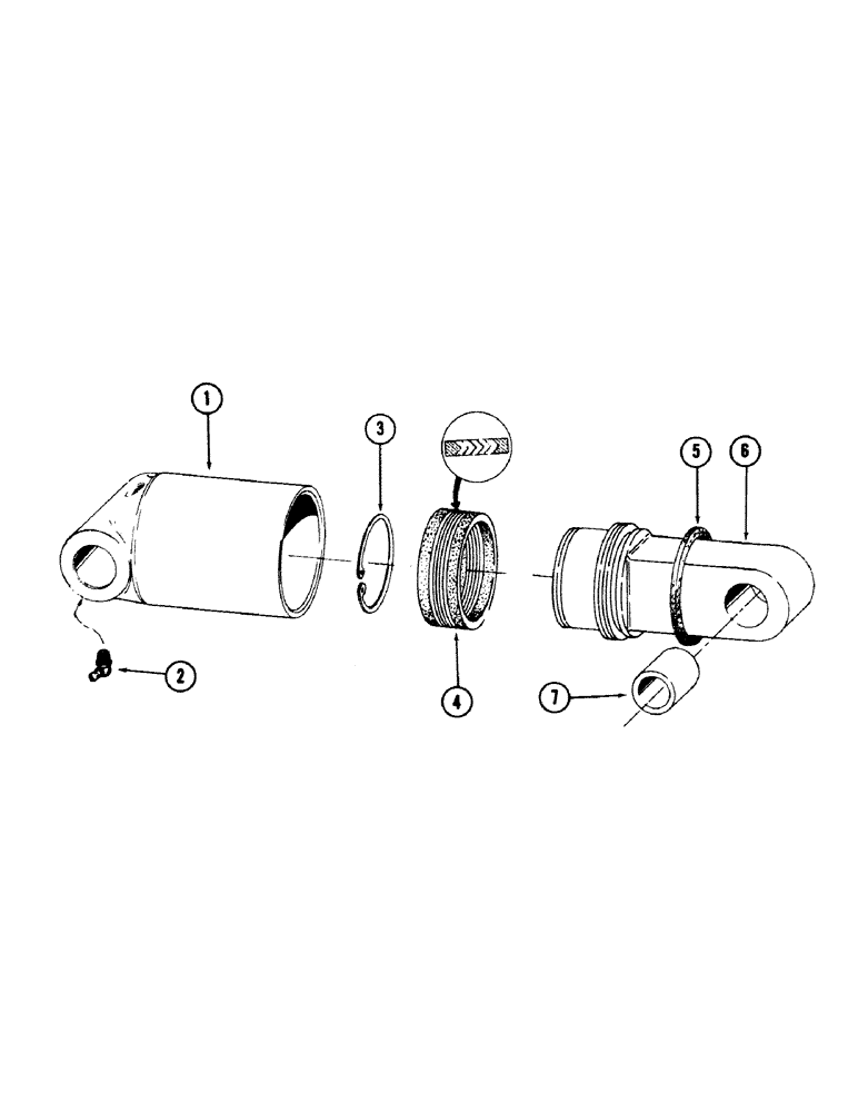 Схема запчастей Case 40 - (202) - LEVELER CYLINDER, (6.25" ID X 4.70" STROKE) (35) - HYDRAULIC SYSTEMS