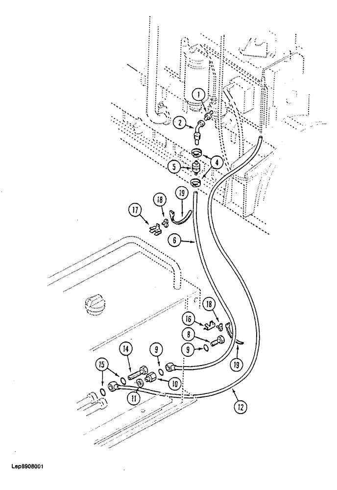 Схема запчастей Case 688 - (3-10) - ENGINE FUEL LINES AND FITTINGS, P.I.N. FROM 74265 TO 74485, 11501 AND AFTER (03) - FUEL SYSTEM