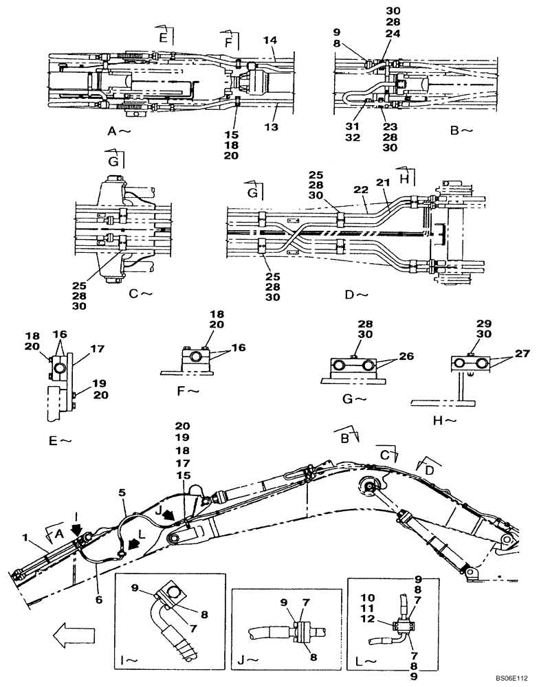 Схема запчастей Case CX800 - (08-21A) - HYDRAULICS - BUCKET, 5,62 METER (18 FT 5 IN) ARM (08) - HYDRAULICS