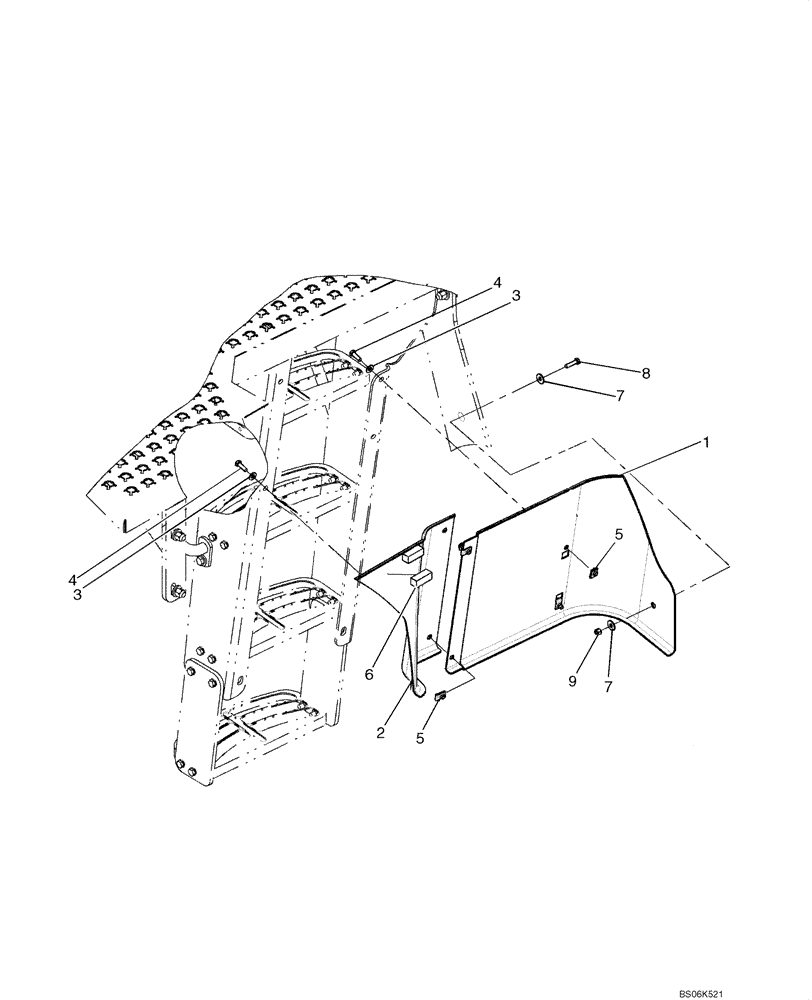 Схема запчастей Case 921E - (09-32) - COVERS - HYDRAULICS (09) - CHASSIS