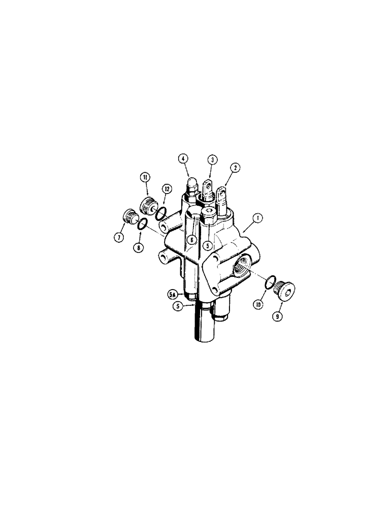 Схема запчастей Case 350 - (338) - D45039 EQUIPMENT VALVE - TWO SPOOL (07) - HYDRAULIC SYSTEM