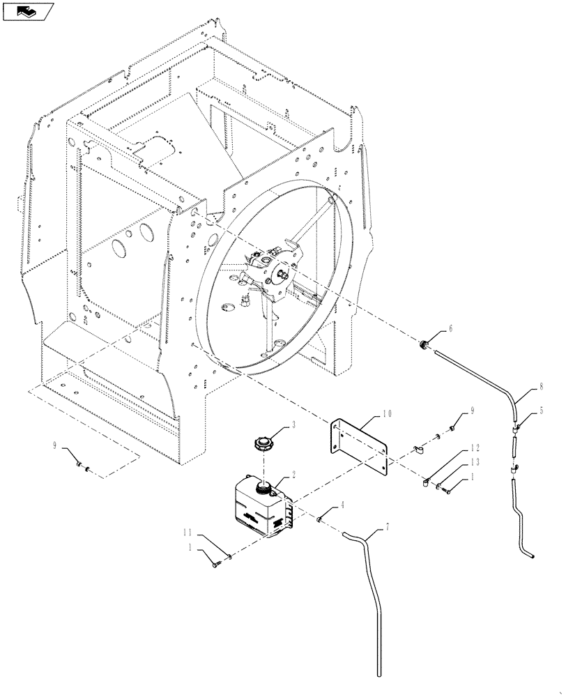 Схема запчастей Case 621F - (10.400.05) - COOLANT RECOVERY SYSTEM (10) - ENGINE