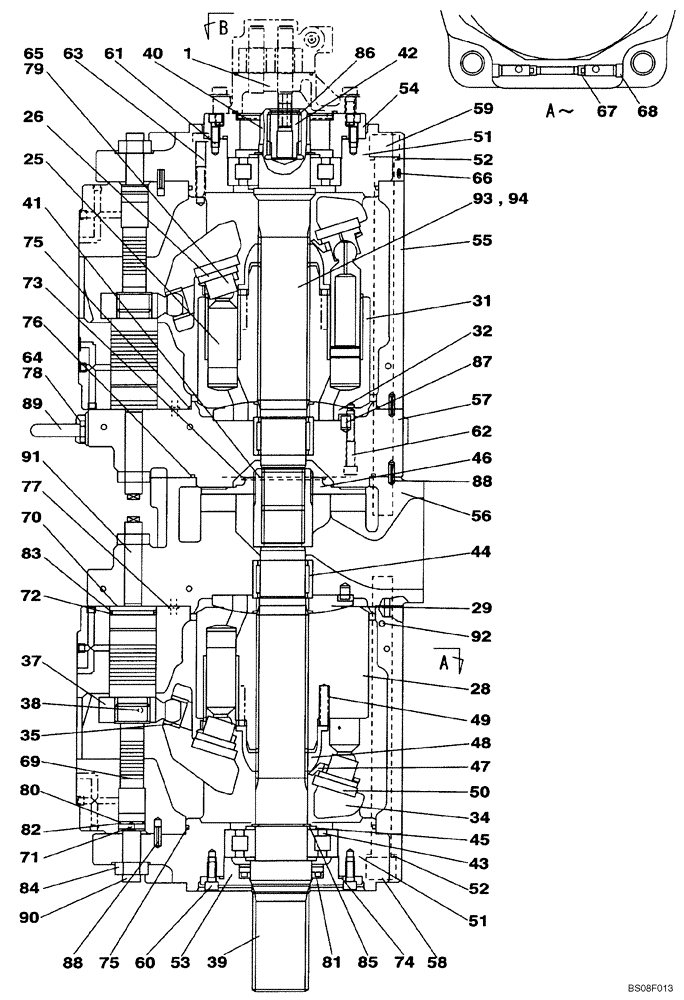 Схема запчастей Case CX700B - (08-29) - HIGH PRESSURE PUMP (08) - HYDRAULICS