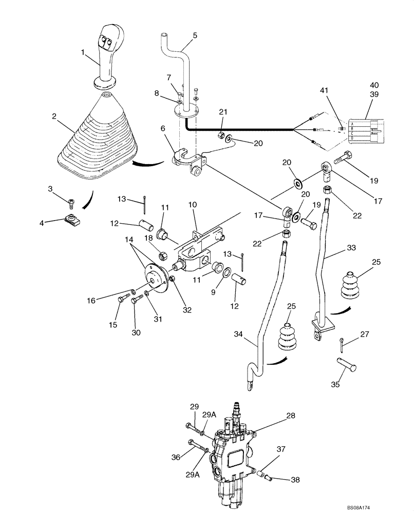 Схема запчастей Case 570MXT - (09-01) - CONTROLS - LOADER LIFT AND BUCKET (09) - CHASSIS/ATTACHMENTS