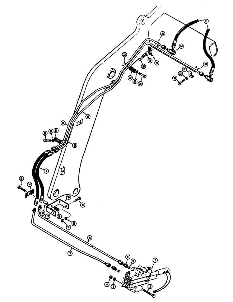 Схема запчастей Case 680CK - (124) - DROTT 4-IN-1 BUCKET HYDRAULICS (82) - FRONT LOADER & BUCKET