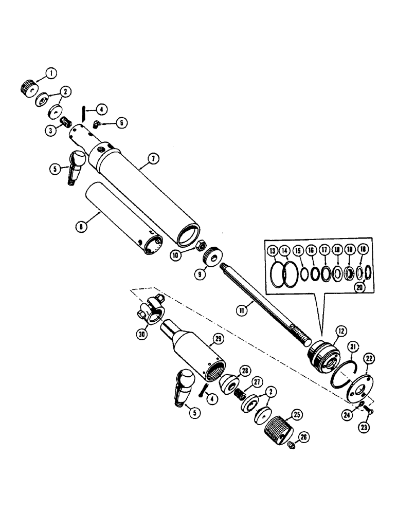 Схема запчастей Case 530CK - (116) - PARTS FOR A36392 CYLINDER (35) - HYDRAULIC SYSTEMS