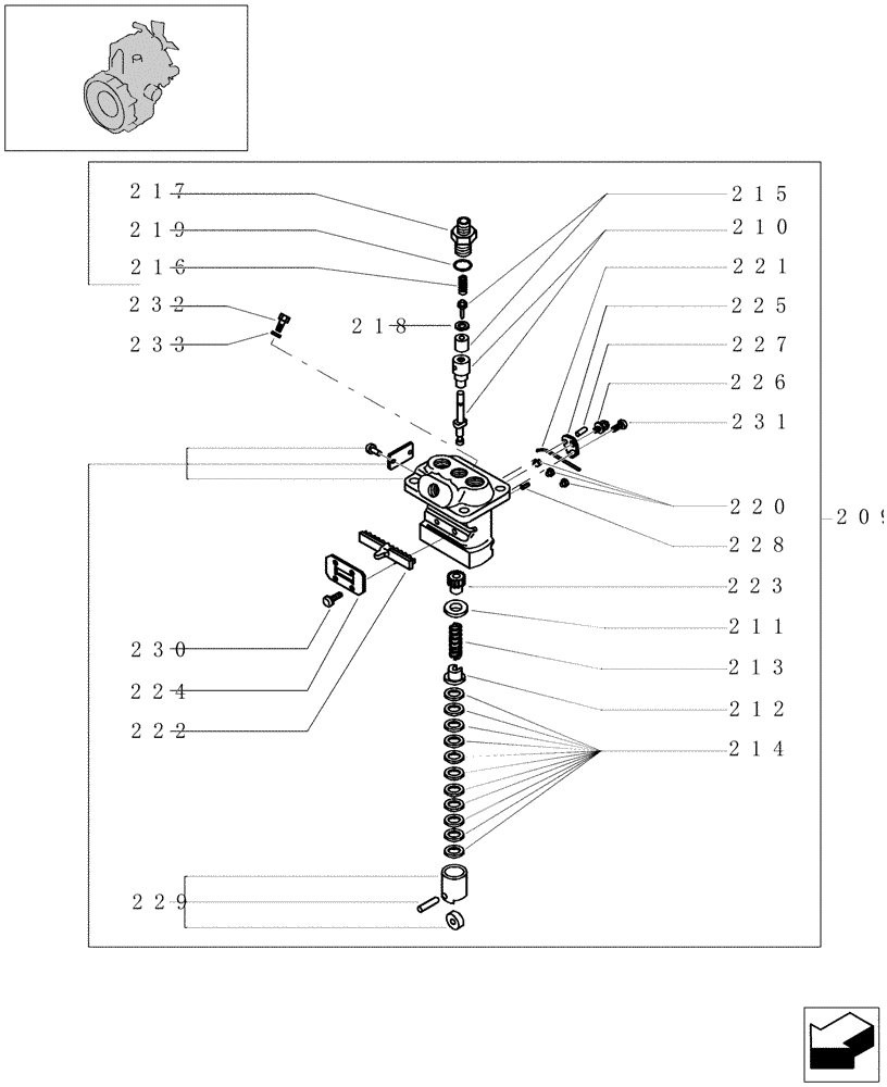 Схема запчастей Case CX16B - (0.140[01]) - FUEL INJECTION PUMP (10) - ENGINE