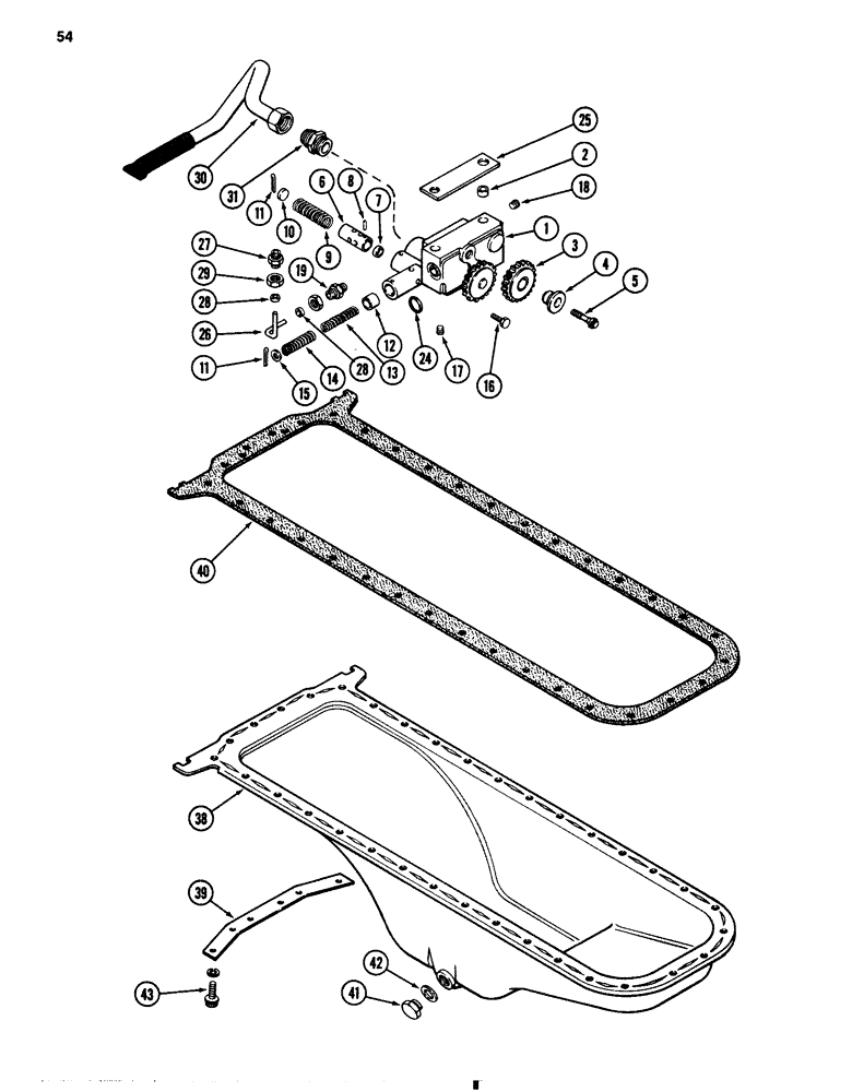 Схема запчастей Case 1080 - (054) - OIL PUMP, 504BDT DIESEL ENGINE (10) - ENGINE