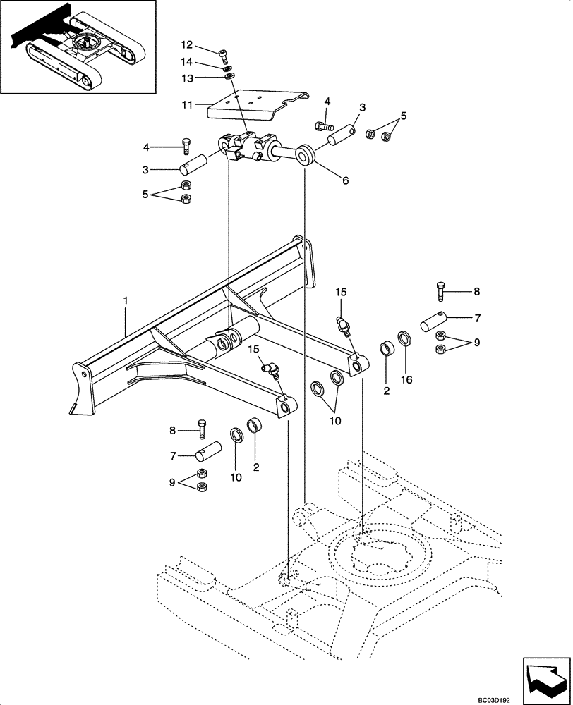 Схема запчастей Case CX31 - (09-48[00]) - DOZER BLADE ( CX31 ASN PW10 - 22001 ) (09) - CHASSIS/ATTACHMENTS