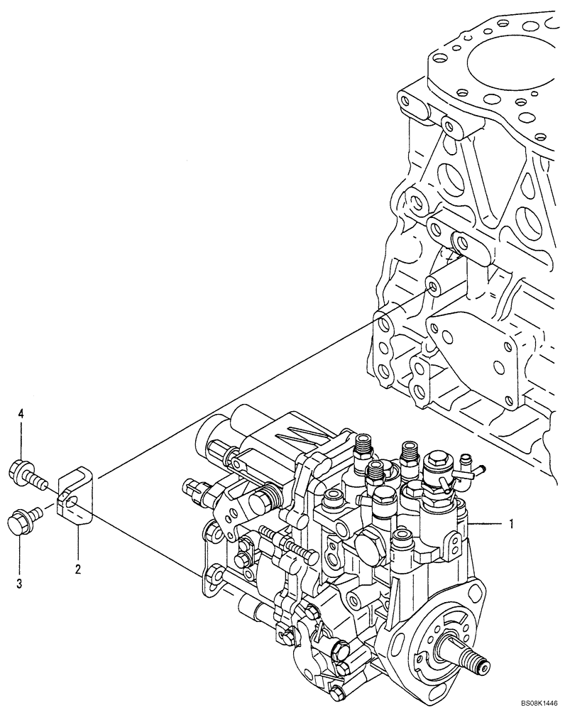 Схема запчастей Case CX27B BTW - (08-011) - FUEL INJECTION PUMP (10) - ENGINE