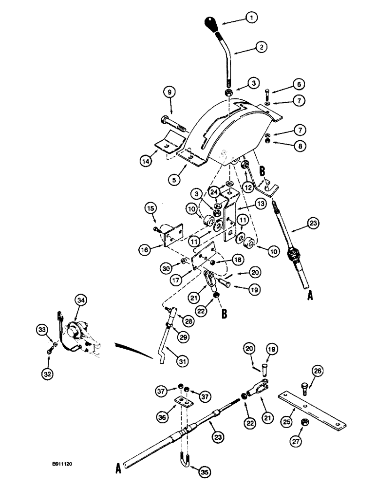 Схема запчастей Case 660 - (9-040) - ATTACHMENT SPEED CONTROL (09) - CHASSIS/ATTACHMENTS