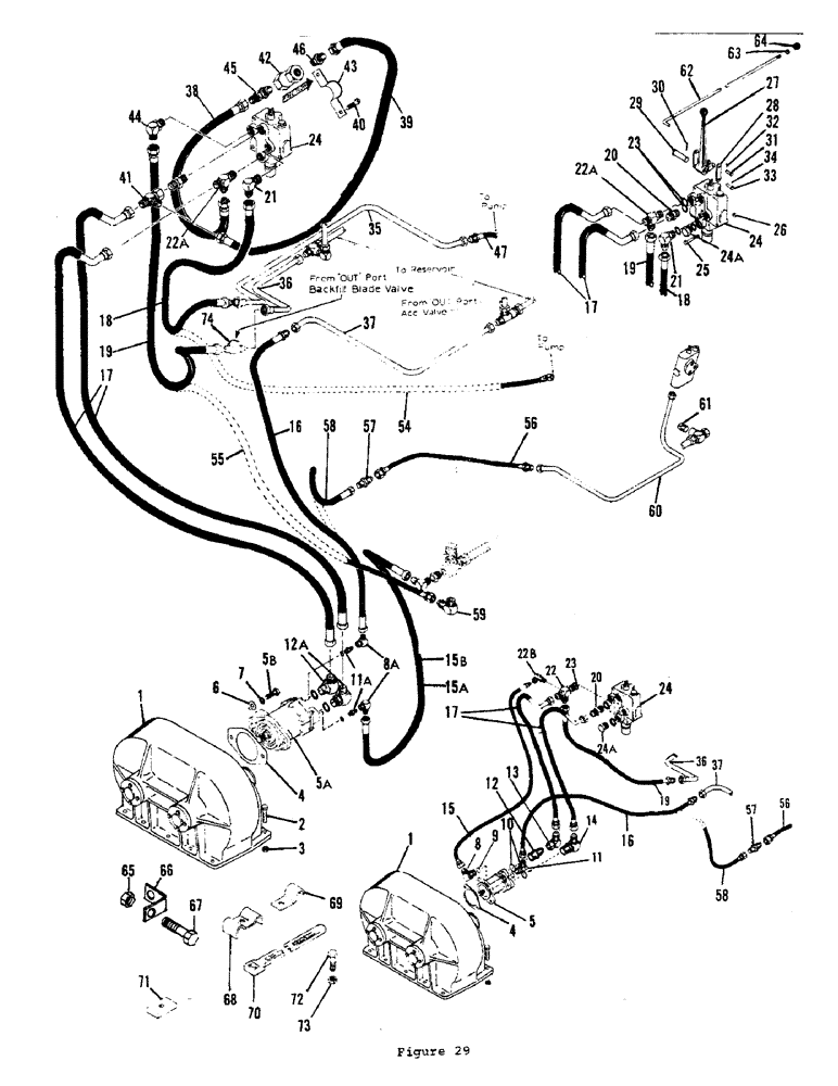 Схема запчастей Case L55 - (60) - P-80 LINE-LAYER HYDRAULIC LINES 